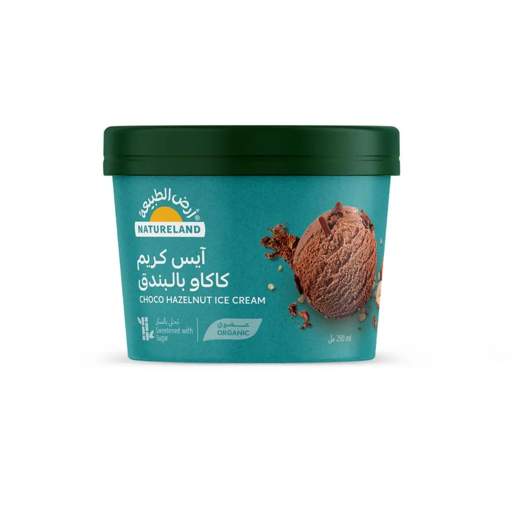 آيس كريم كاكاو بالبندق عضوي
